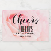 Proost Roze Roze Vrijgezellenfeest Mini Sparkling Wijnetiket (Enkel label)