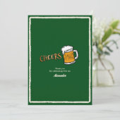 Proost Rustic Bier Mijlpaal Verjaardag Bedankkaart (Staand voorkant)