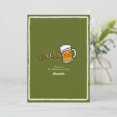 Proost Rustic Bier Mijlpaal Verjaardag Bedankkaart (Staand voorkant)