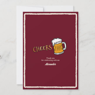 Proost Rustiek Bier Mijlpaal Verjaardag Bedankkaart