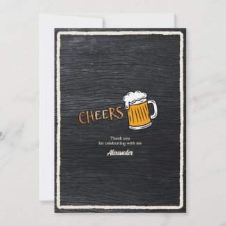 Proost Rustiek Bier Mijlpaal Verjaardag Bedankkaart