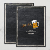 Proost Rustiek Bier Mijlpaal Verjaardag Bedankkaart (Voorkant / Achterkant)