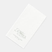 Proost Sage Groen Calligrafie Viering Servet (Hoek)
