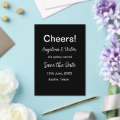 Proost save de datum eenvoudige minimale moderne e acryl uitnodigingen (Insitu (Huwelijk))