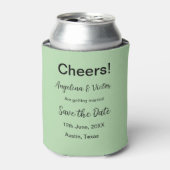 Proost save de datum eenvoudige minimale moderne e blikjeskoeler (Blikje Voorkant)