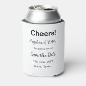 Proost save de datum eenvoudige minimale moderne e blikjeskoeler (Blikje Achterkant)