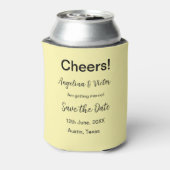 Proost save de datum eenvoudige minimale moderne e blikjeskoeler (Blikje Achterkant)