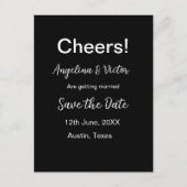 Proost save de datum eenvoudige minimale moderne e briefkaart (Voorkant)