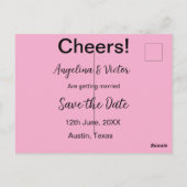 Proost save de datum eenvoudige minimale moderne e briefkaart (Achterkant)