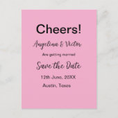 Proost save de datum eenvoudige minimale moderne e briefkaart (Voorkant)