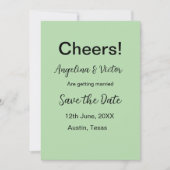 Proost save de datum eenvoudige minimale moderne e kaart (Voorkant)