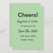 Proost save de datum eenvoudige minimale moderne e kaart (Voorkant / Achterkant)