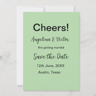 Proost save de datum eenvoudige minimale moderne e kaart