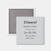 Proost save de datum eenvoudige minimale moderne e magneet (Voorkant / Achterkant)