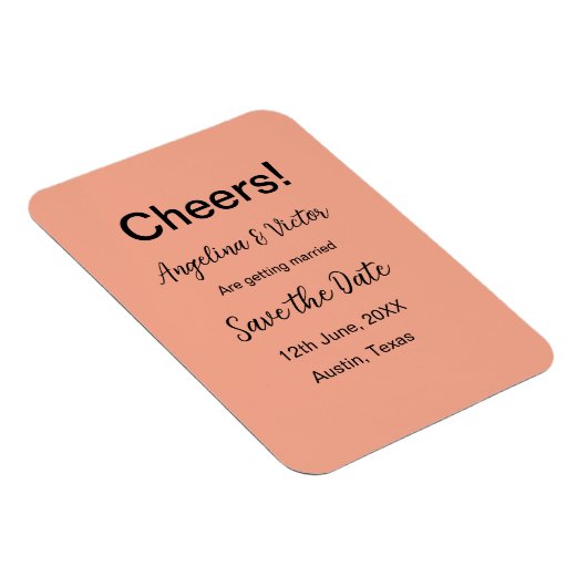 Proost save de datum eenvoudige minimale moderne e magneet (Rechterzijde)