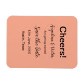 Proost save de datum eenvoudige minimale moderne e magneet (Horizontaal)