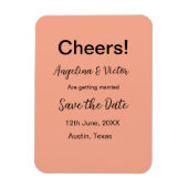 Proost save de datum eenvoudige minimale moderne e magneet (Verticaal)