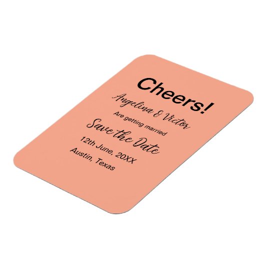 Proost save de datum eenvoudige minimale moderne e magneet (Linkerzijde)