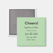 Proost save de datum eenvoudige minimale moderne e magneet (Voorkant / Achterkant)