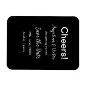 Proost save de datum eenvoudige minimale moderne e magneet (Horizontaal)