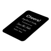 Proost save de datum eenvoudige minimale moderne e magneet (Linkerzijde)