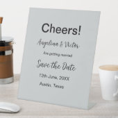 Proost save de datum eenvoudige minimale moderne e reclamebord met voetstuk (Insitu)