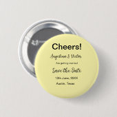 Proost save de datum eenvoudige minimale moderne e ronde button 5,7 cm (Voorkant /achterkant)