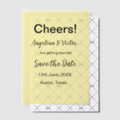 Proost save de datum eenvoudige minimale moderne e vellum uitnodigingen (Offset (Uitnodiging))