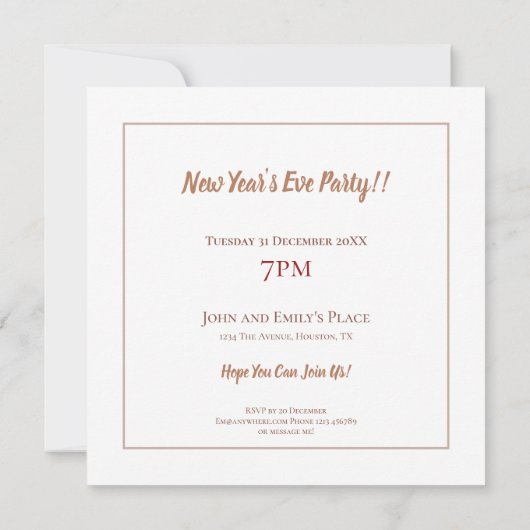 Proost Script Champagne Confetti Nieuwjaar Party Kaart (Achterkant)