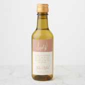 Proost Script Terracotta dank u bruiloft gunst Wijn Etiket (Voorkant)