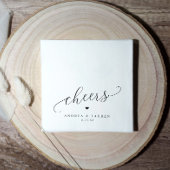 Proost servetten hart romantische moderne bruiloft