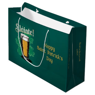 Proost! Sint-Patricksdag Pint Bier op Groen Groot Cadeauzakje