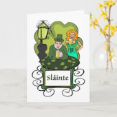 Proost Slainte voor St. Patrick's Day in Pub Kaart (Gele Bloem)