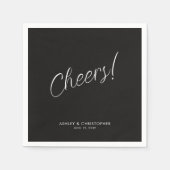 Proost! Smoke Black Minimal Gelegenheid Cocktail Servet (Voorkant)