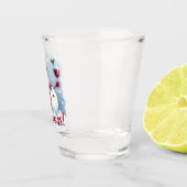 Proost Sneeuwman Drinkende Wijn Shot Glas (Rechts)