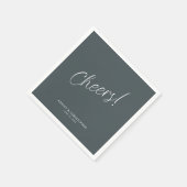 Proost! Space Gray Minimal Any Occasion Cocktail Servet (Hoek)