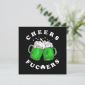 Proost St Patricks Dag Bier Drinken Grappig (Staand voorkant)