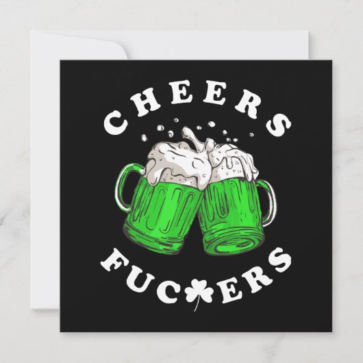 Proost St Patricks Dag Bier Drinken Grappig (Voorkant)