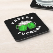 Proost St Patricks Dag Bier Drinken Grappig Onderzetter (Linkerzijde)