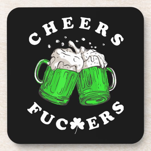 Proost St Patricks Dag Bier Drinken Grappig Onderzetter (Voorkant)