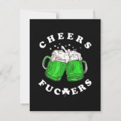 Proost St Patricks Dag Bier Drinken Grappig RSVP Kaartje (Voorkant)