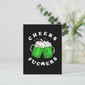 Proost St Patricks Dag Bier Drinken Grappig RSVP Kaartje (Staand voorkant)