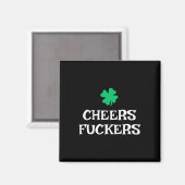Proost St. Patrick's Dag Grappige Ierse Drinkdag Magneet (Voorkant / Achterkant)