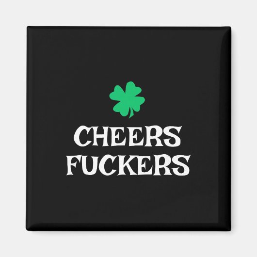 Proost St. Patrick's Dag Grappige Ierse Drinkdag Magneet (Voorkant)