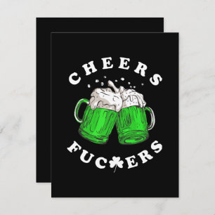 Proost St Patricks Day Beer Drink Funny RSVP Kaartje