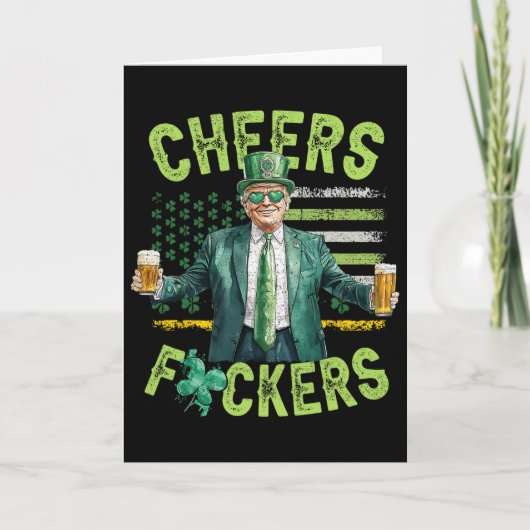 Proost St. Patrick's Day Grappig Bier Drinken Tr Kaart (Voorkant)