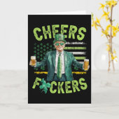 Proost St. Patrick's Day Grappig Bier Drinken Tr Kaart (Gele Bloem)