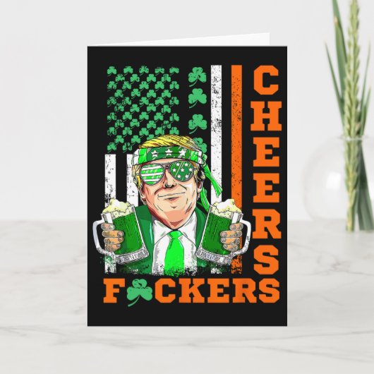 Proost St. Patrick's Day Grappig Bier Drinken Tr Kaart (Voorkant)