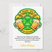 Proost St. Patrick's Day Shamrock 21e verjaardag Bedankkaart (Voorkant)