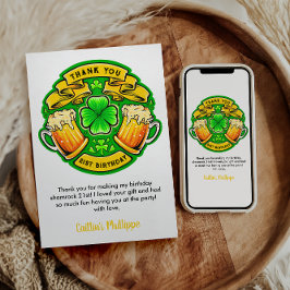 Proost St. Patrick's Day Shamrock 21e verjaardag Bedankkaart